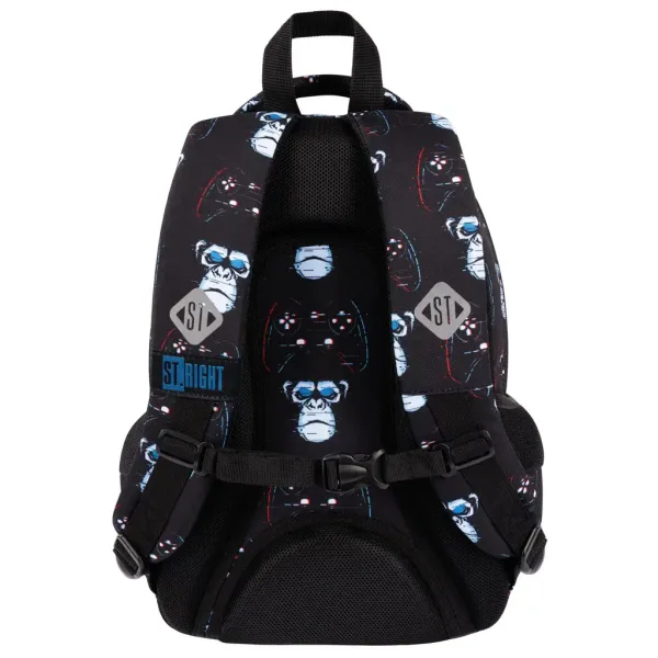 Zaino ergonomico St.Right Blue Gamer, zaino scolastico BP26 39x27x17cm immagine 2