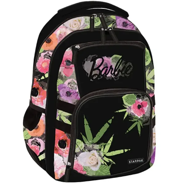 Zaino scolastico Barbie di colore nero immagine 1