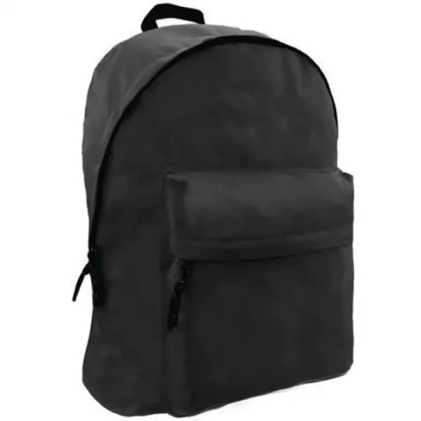 Zaino scolastico Omega a due scomparti, colore nero, 32x42x16cm. immagine 1