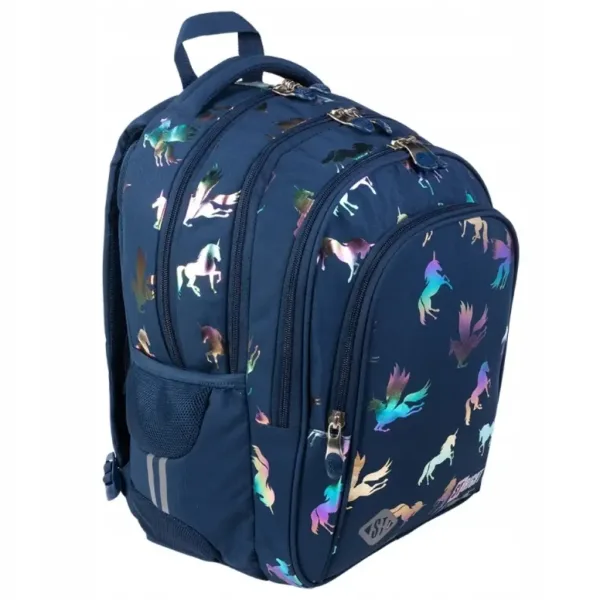 Zaino scolastico St.Right Hologramma Unicorno 17" immagine 1