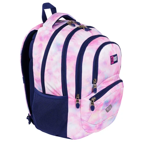 Zaino scolastico St.Right Pink Sky a tre scomparti, 42x30x19 cm immagine 5