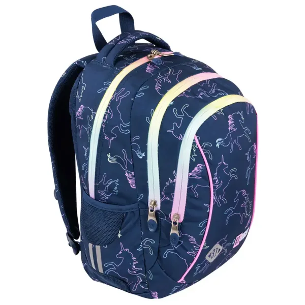 Zaino scolastico a tre scomparti St.Right Dream unicorno, 39x27x17cm immagine 2