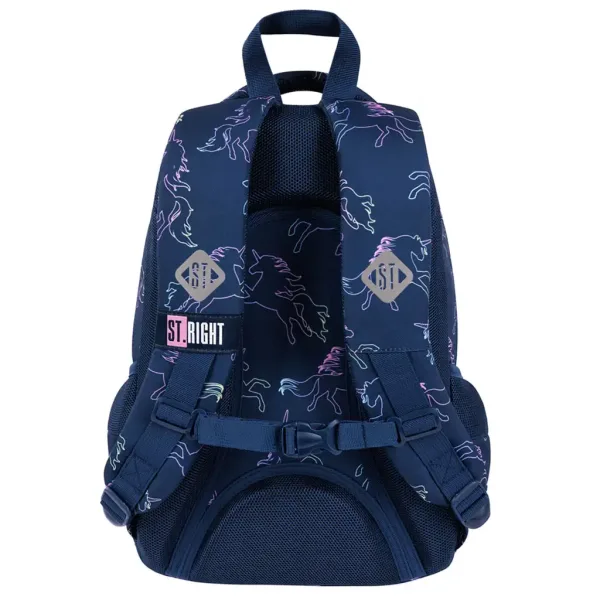 Zaino scolastico a tre scomparti St.Right Dream unicorno, 39x27x17cm immagine 3