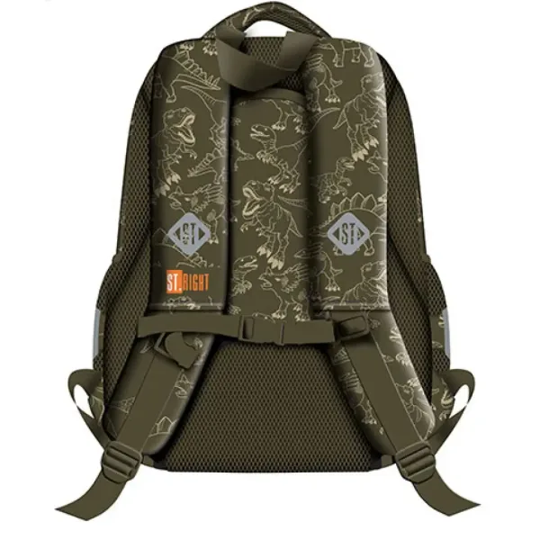 Zaino scolastico a tre scomparti St.Right T-Rex Junior, 39x27x17cm immagine 2