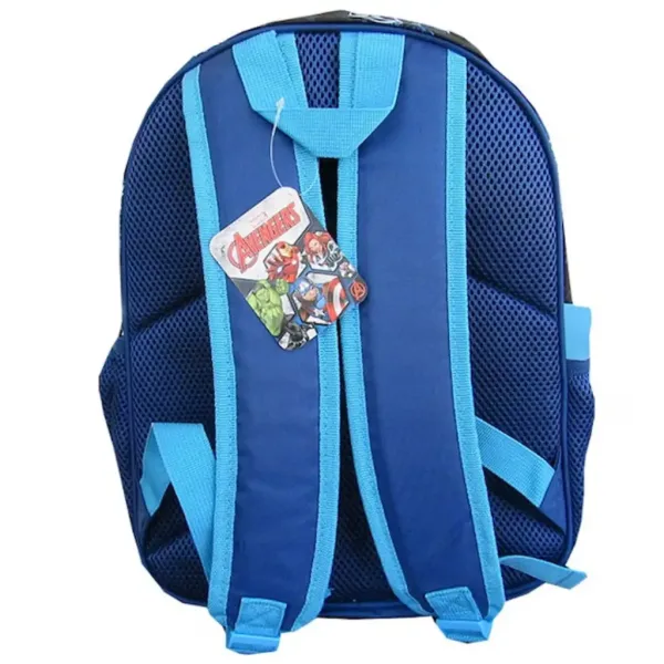 Zaino scolastico blu degli Avengers, 37x28x13cm immagine 2