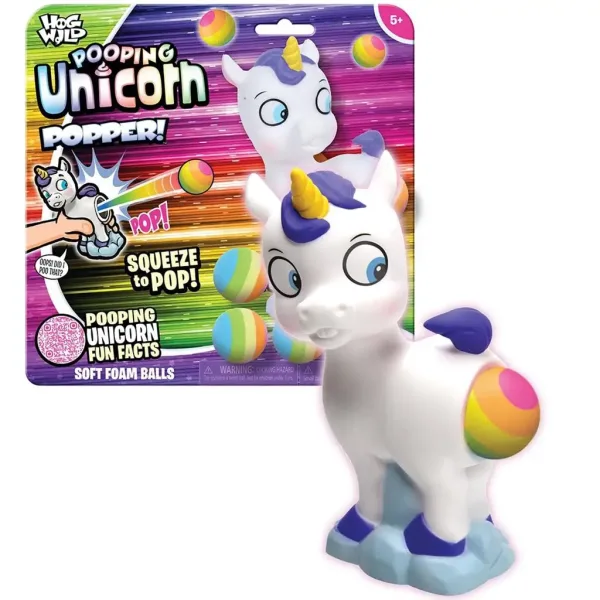 Zing: Popper unicorno bianco con lanciapalline immagine 1