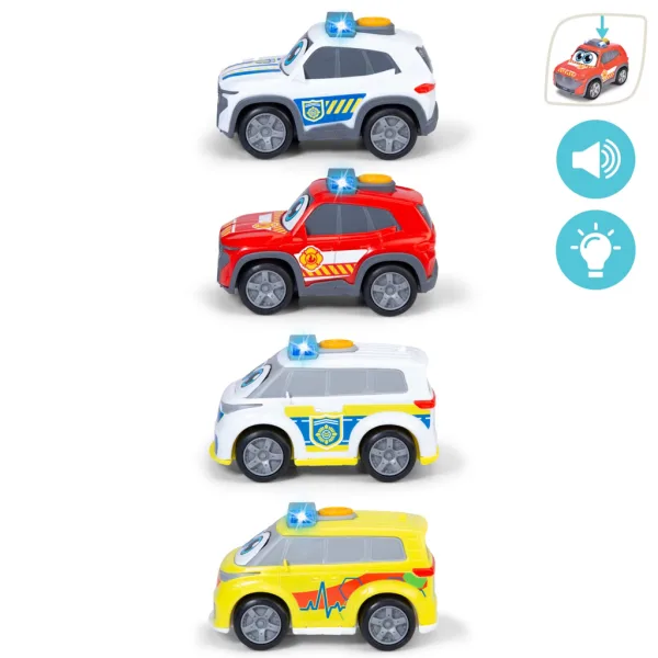 ABC Emergency Team macchinina giocattolo con luci e suoni, assortita, 1 pezzo - Dickie Toys immagine 3