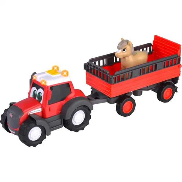 ABC Massey trattore per il trasporto di animali con cavallo - Simba Toys immagine 3