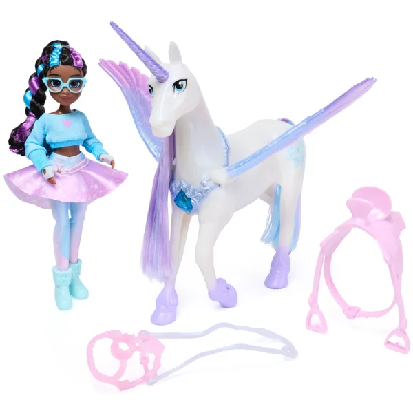 Accademia degli Unicorni: bambola Layla e set di gioco unicorno alato Glacier - Spin Master immagine 2