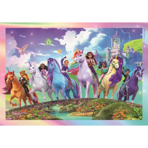 Accademia degli Unicorni puzzle Supercolor da 104 pezzi - Clementoni immagine 2