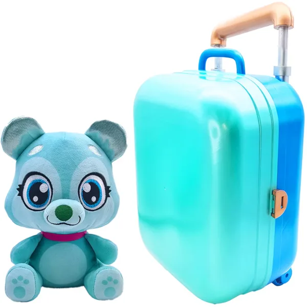 Amici da viaggio – Romy Everest 2 Alpinista Hugo peluche con valigia e cuscino da viaggio immagine 2