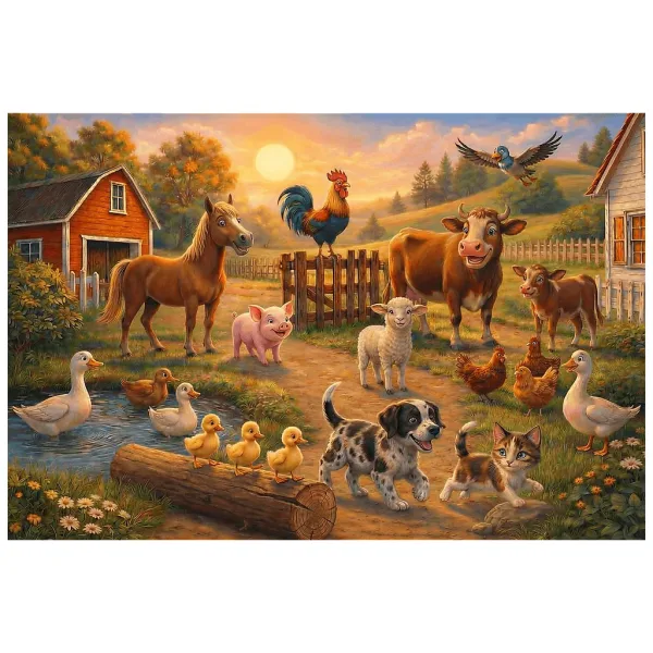 Amici della fattoria puzzle 100 pezzi - Trefl immagine 2