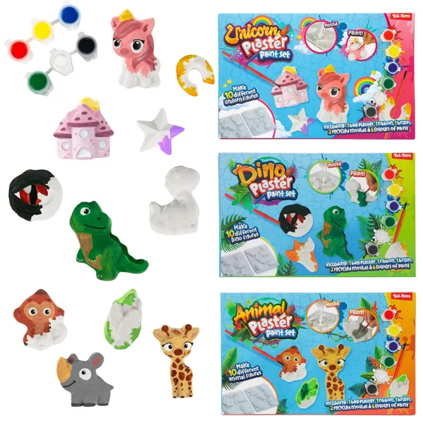 Animal Plaster: Set di stampaggio e pittura con animali e unicorni in diverse varianti 1 pz immagine 1