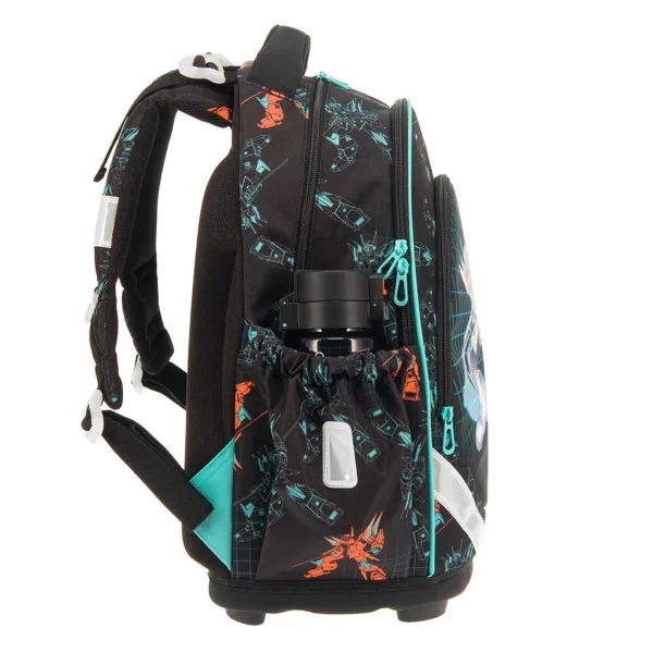 Ars Una: A.R.M.S. zaino scolastico anatomico con stampa di robot, 33×43×22 cm immagine 2
