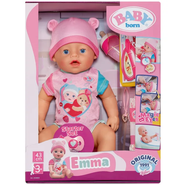 Baby Born: Emma set di bambola interattiva con accessori 43 cm - Zapf Creation immagine 3