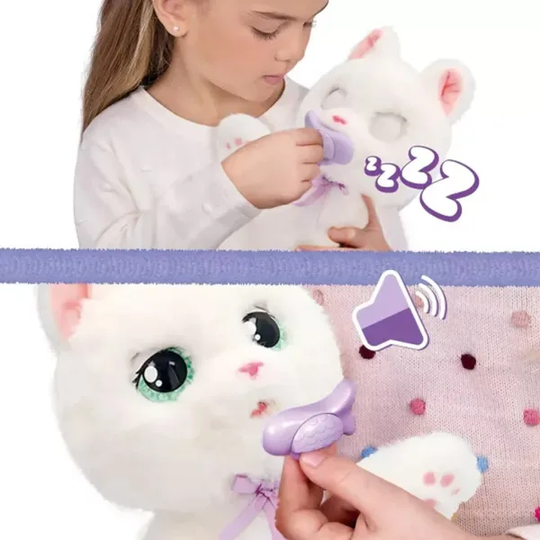 Baby Paws figura di peluche interattiva – Gatto bianco immagine 3