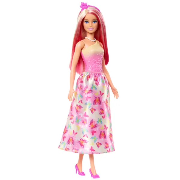 Barbie Dreamtopia: Bambola principessa in abito rosa con farfalle - Mattel immagine 3