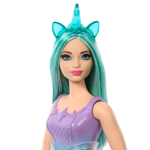 Barbie Dreamtopia: Bambola unicorno in abito blu-viola - Mattel immagine 3