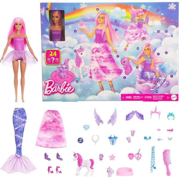 Barbie Dreamtopia Calendario dell'Avvento con 24 sorprese - Mattel immagine 2