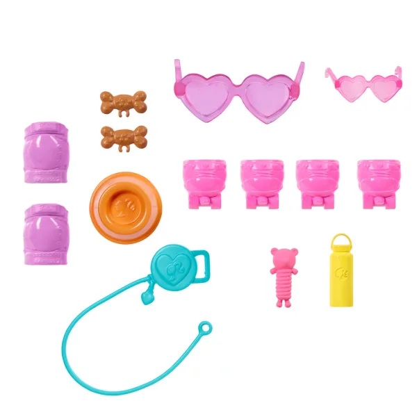 Barbie Passeggiata con Cani Set Roller - Bambola Bionda - Mattel immagine 6