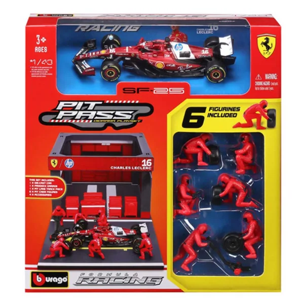 Bburago: Auto da corsa F1 - Ferrari SF-25 Pit / Charles Leclerc 1/43 immagine 1