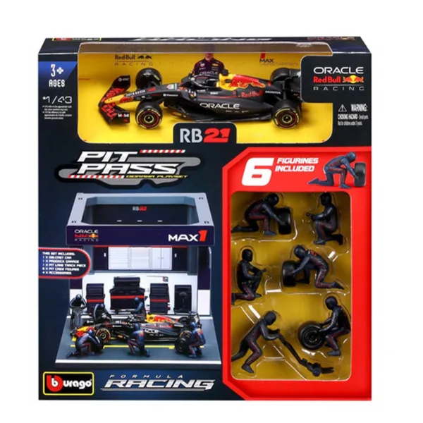 Bburago: Auto da corsa F1 - Red Bull RB21 Pit / Max Verstappen 1/43 immagine 1