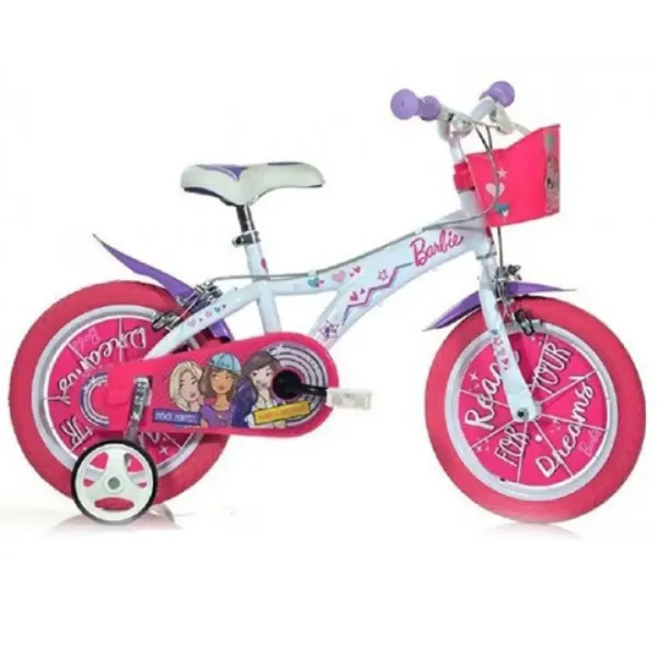 Bicicletta per bambini Barbie rosa-bianca taglia 12 - bicicletta Dino Bikes immagine 1
