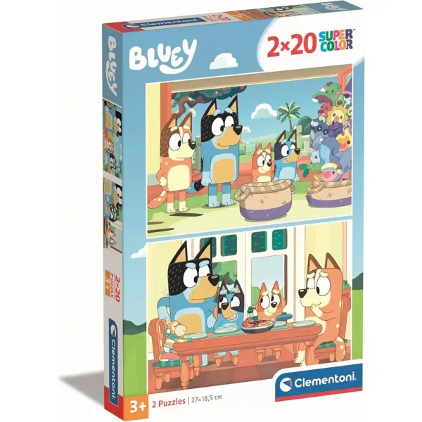 Bluey puzzle supercolor 2x20 pezzi - Clementoni immagine 1