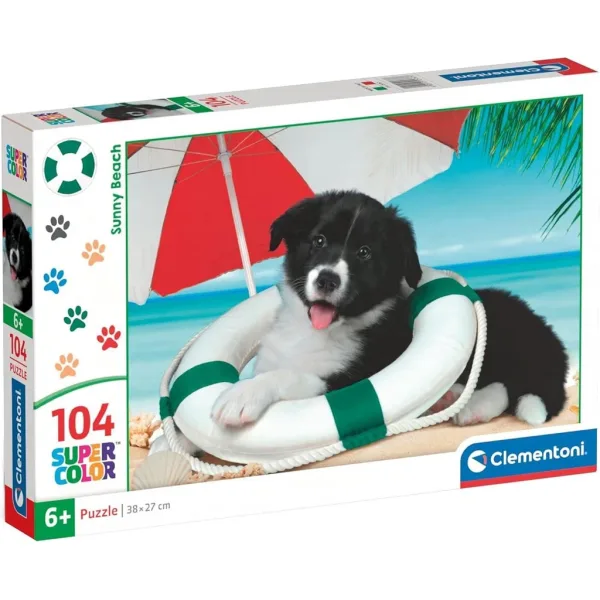 Cagnolino da sole puzzle Super Color 104 pezzi - Clementoni immagine 1
