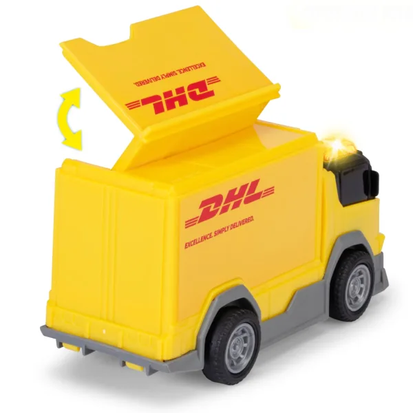 Camion per la consegna DHL con effetti luminosi e sonori 15 cm - Dickie Toys immagine 2