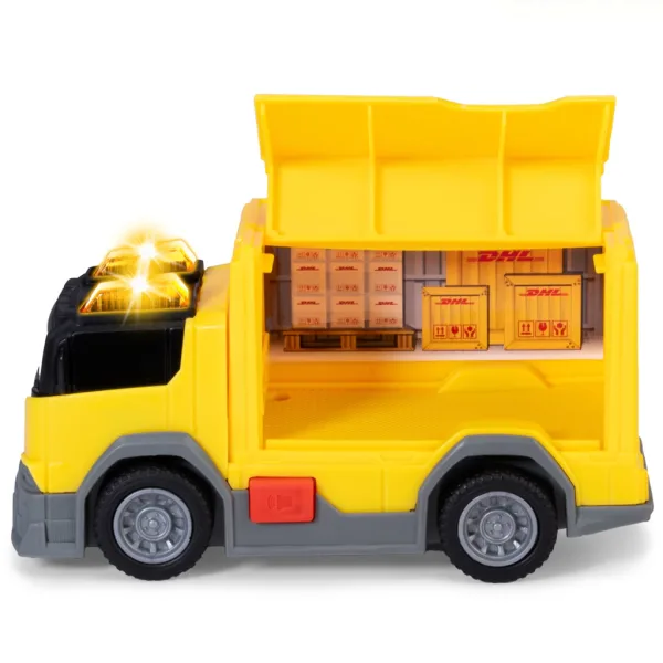 Camion per la consegna DHL con effetti luminosi e sonori 15 cm - Dickie Toys immagine 3