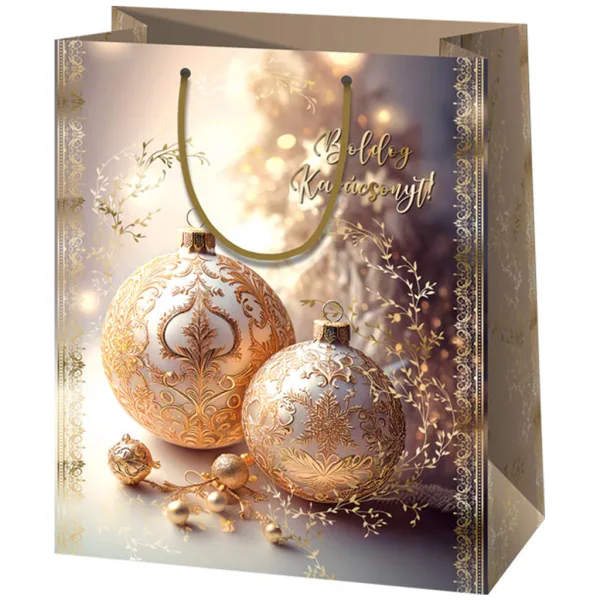 Cardex: Decorazioni dorate borsa regalo di dimensioni normali 11x6x14cm immagine 1