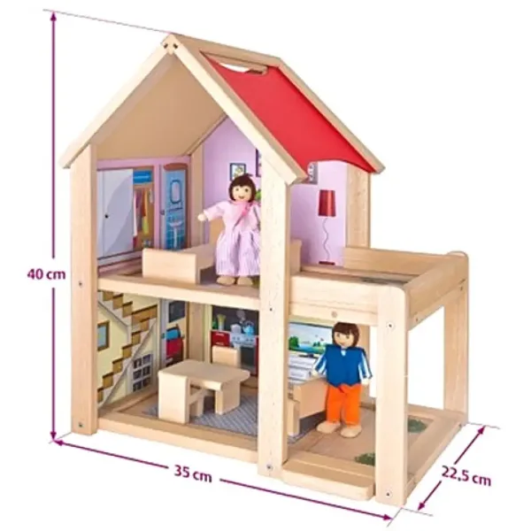 Casa delle bambole in legno - Eichhorn immagine 2