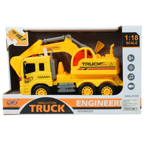 City Truck: Camion con benna con luce e suono 1/18 immagine 6
