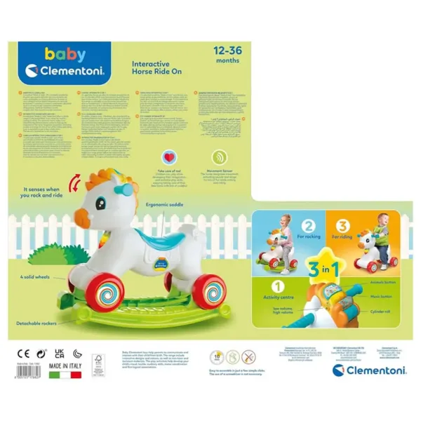 Clementoni Baby: altalena interattiva 3 in 1 pony immagine 4