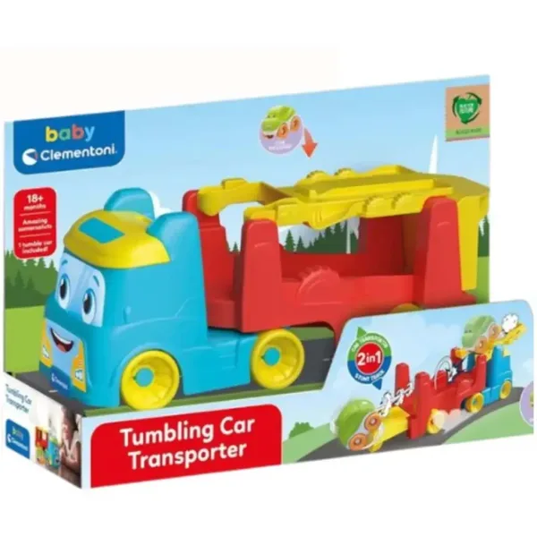 Clementoni Baby: Veicolo trasportatore di auto colorato 2 in 1 immagine 1