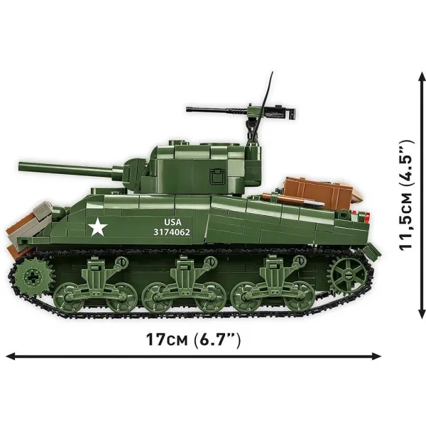 COBI: Gioco di costruzione carro armato M4A1 Sherman (3126) immagine 5