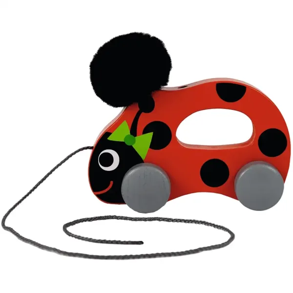 Coccinella di legno su ruote da trainare - Trefl immagine 2