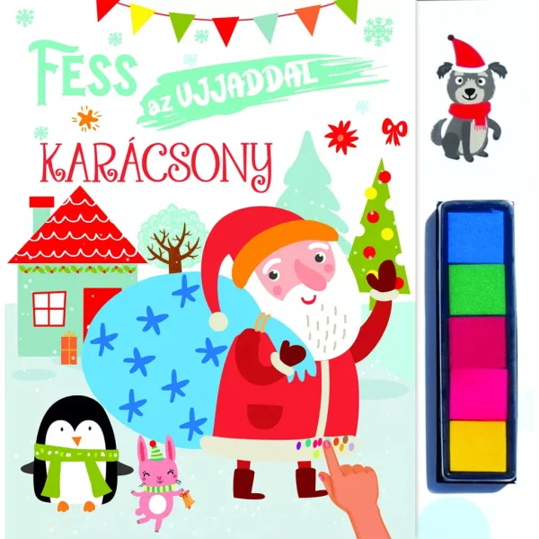 Colora con il tuo dito libro da colorare - Natale immagine 1