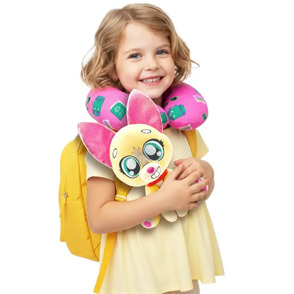 Compagni di viaggio – Bree SunShine Napsugár Letti peluche con valigia e cuscino immagine 2