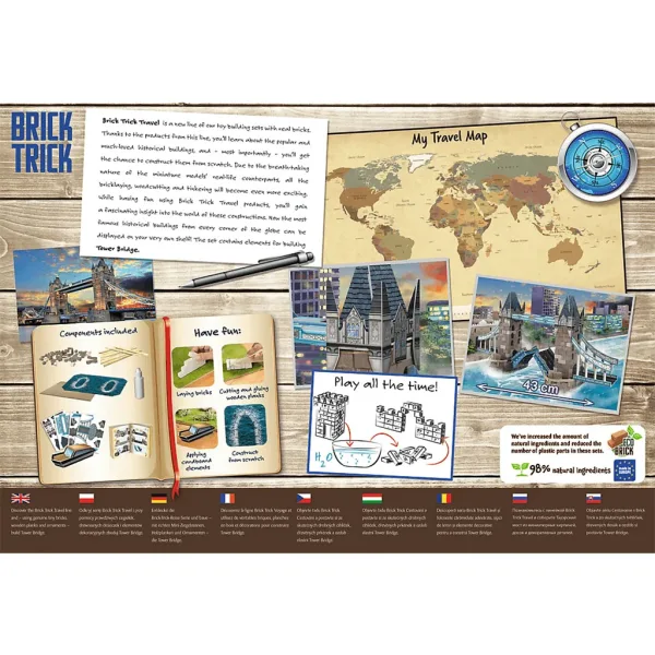 Costruisci con i mattoncini: Tower Bridge gioco di costruzione da 290 pezzi - Trefl immagine 4
