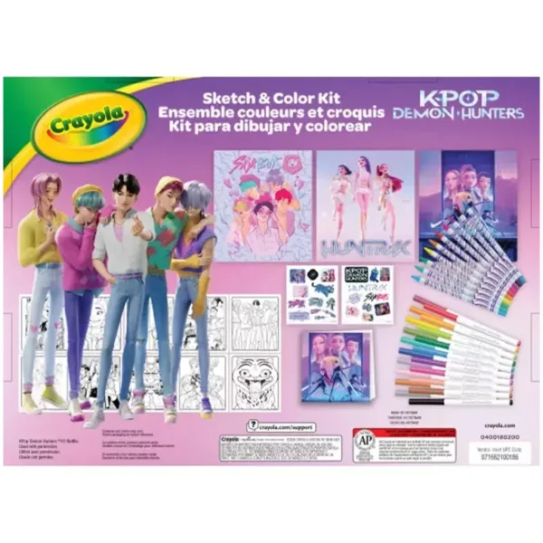 Crayola: Color & Sketch - K-Pop Demon Hunters set creativo per disegno e colorazione immagine 2