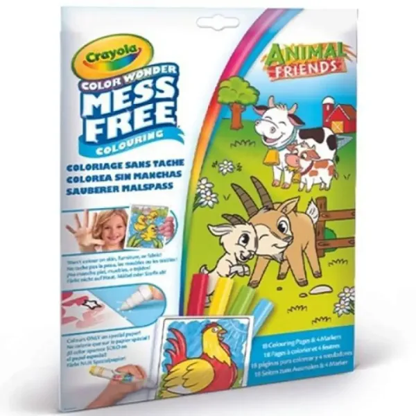 Crayola: Color Wonder Animali in fattoria libro da colorare senza macchie immagine 1