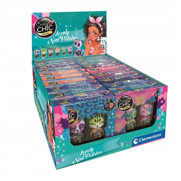 Crazy Chic: Set di smalti per unghie a forma di animale carino da 2 pezzi assortiti 1 pezzo - Clementoni immagine 1
