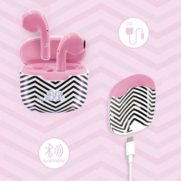 Auricolari Bluetooth rosa senza fili Barbie - Lisciani immagine 3