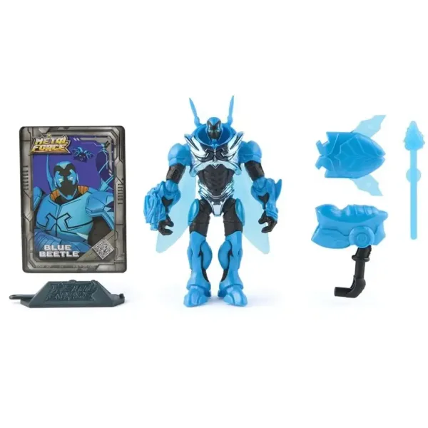 DC Metal Force Blue Beetle action figure con accessori - Spin Master immagine 4