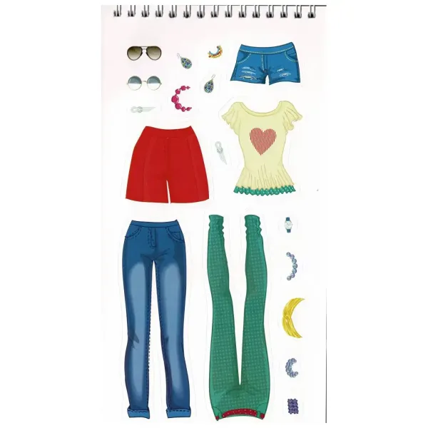 Decora! - Progetta un vestito con il quaderno di adesivi per stilisti immagine 3