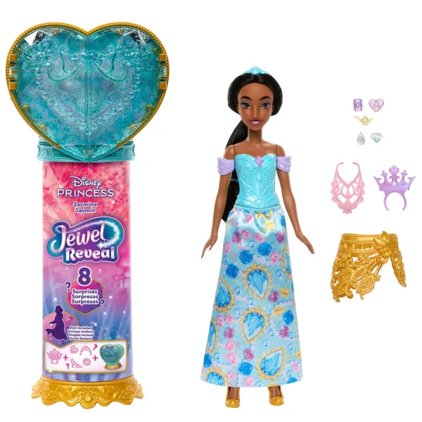 Disney Principesse - Bambola Sorprendente Senza Cuore - Jasmine - Mattel immagine 6
