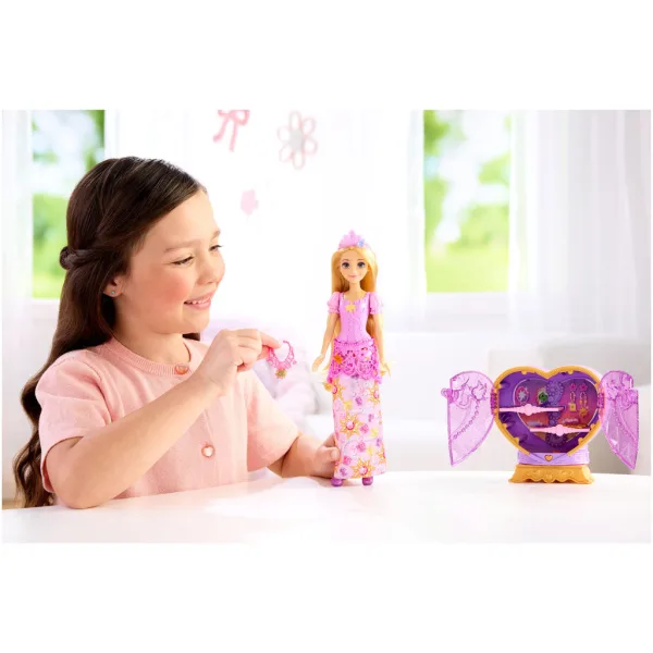 Disney Principesse - Bambola Sorpresa Cuore Nudo - Rapunzel - Mattel immagine 3