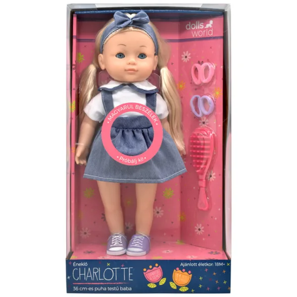 Dolls World: Charlotte bambola parlante in un vestito di jeans immagine 2